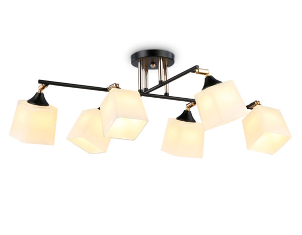 TR303089 TR303089/6 BK/FGD/FR черный/золото/белый матовый E27/6 max 40W 800*580*250