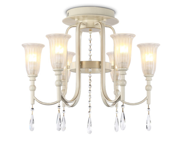 TR3242 TR3242/6 BG/GD/FR бежевый/золото/белый матовый E14*6 max 40W D600*520