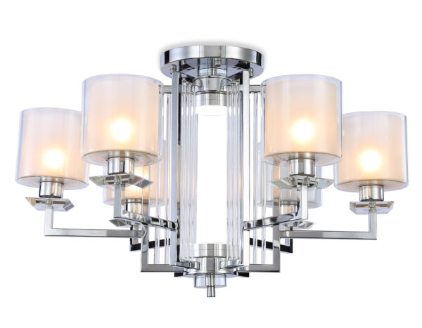 TR4418 TR4418/6 CH/CL/FR хром/прозрачный/белый матовый E27*6 max 40W D748*463