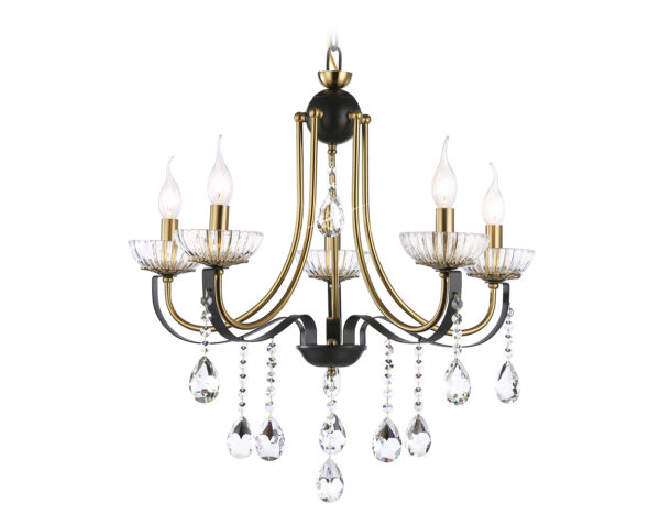 TR4952 TR4952/5 BK/GD/CL черный/золото/прозрачный E14*5 max 40W D620*670