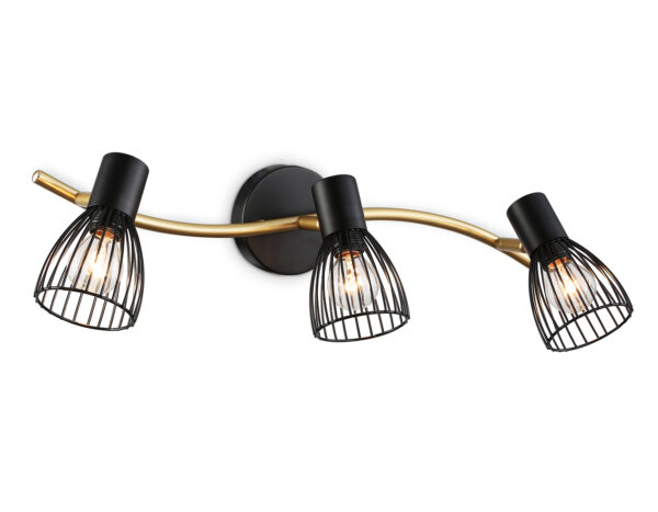 TR8661 TR8661/3 BK/GD черный/золото E14/3 max 60W 550*100*170