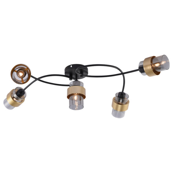 1624DF500D17E163A261_0 Escada 1139/5P E14*40W Black/Gold