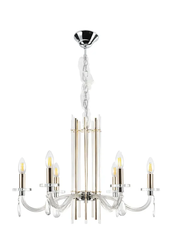 30ab366a7d8fd6dafbbcfceb38ec8140 Люстра Crystal Lux AURELIO SP6 GOLD+CHROME/TRANSPARENT