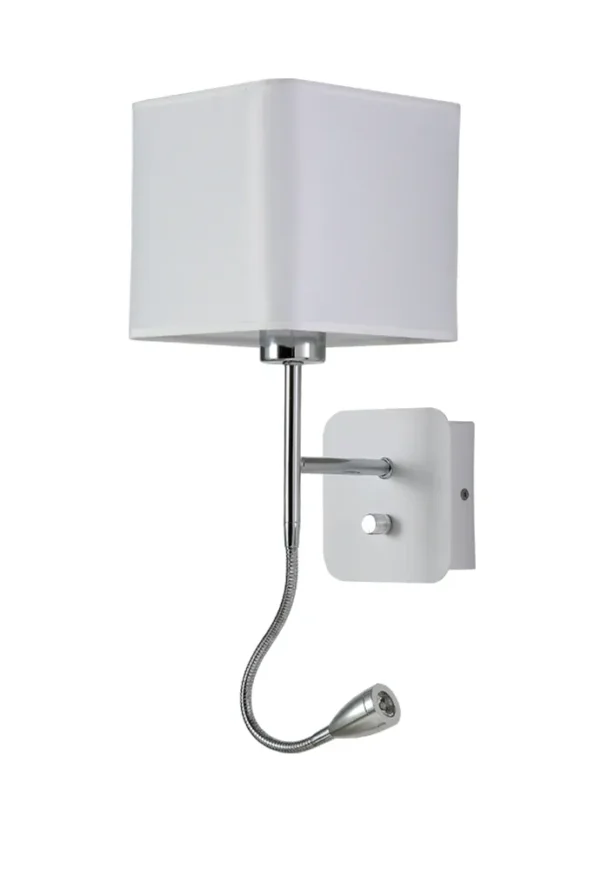 PACO_AP2_CHROME-WHITE Бра Crystal Lux PACO AP2 CHROME/WHITE