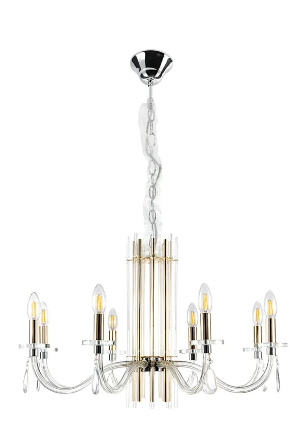 dc959e93d8bc507753770800a09f5d3e Люстра Crystal Lux AURELIO SP8 GOLD+CHROME/TRANSPARENT
