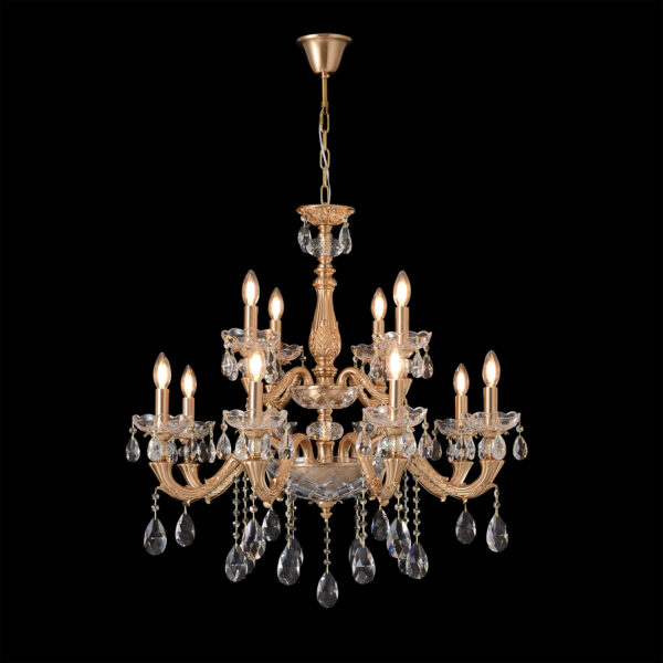 ELIZABETH20SP82B420BRASS Люстра Crystal Lux ELIZABETH SP8+4 BRASS