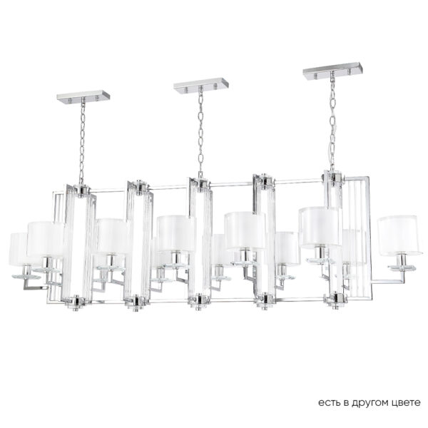NICOLAS_SP12_L1600_NICKEL-WHITE Люстра Crystal Lux NICOLAS SP12 L1600 NICKEL/WHITE