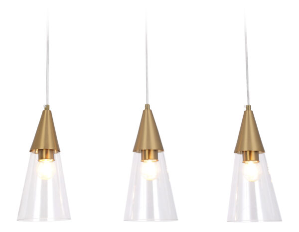 TR3669 TR3669/3 BS/CL латунь/прозрачный E14/3 max 40W 590*120*850