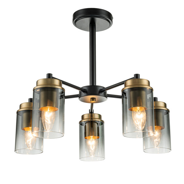 l108290 Escada 2118/5P E14*40W Black/Brass