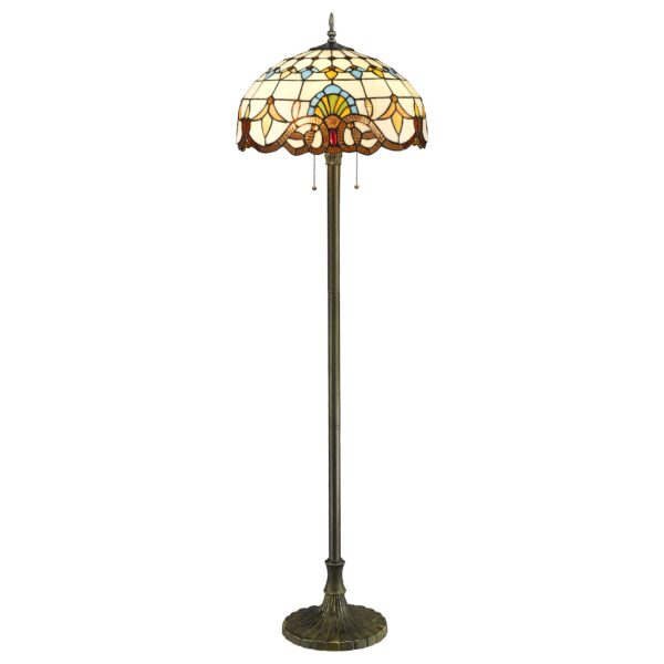 y7zck33juf2qm4xyxglr31apjoyeq6a9 830-805-02 VELANTE Стиль Tiffany светильник напольный, E27, 2x60W