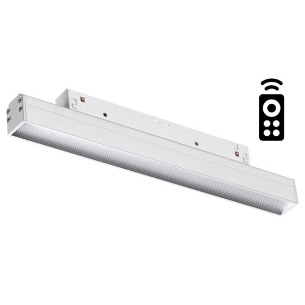 01d509b243fed9fc2ffb018b0806746b 358617 SHINO NT21 064 белый Трековый низковольтный св-к диммируемый с ДУ, со сменой цв.температуры IP20 LED 3000~6500К 12W 48V FLUM