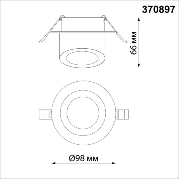 fd555afb791dc349f1dda7f83b55282e 370897 SPOT NT22 581 белый Светильник встраиваемый IP20 GU10 9W 220V LIRIO