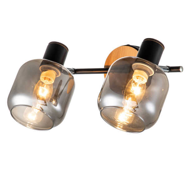 Escada 10177/2A E14*40W Black/Chrome/Wood Escada 10177/2A E14*40W Black/Chrome/Wood