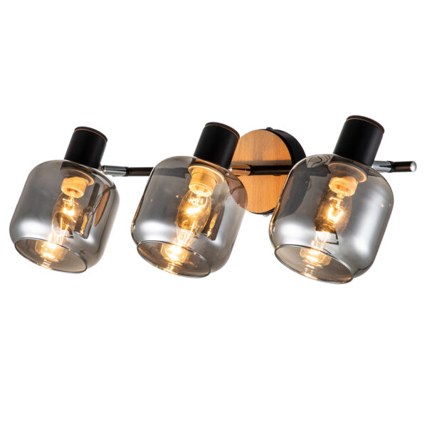 Escada 10177/3A E14*40W Black/Chrome/Wood Escada 10177/3A E14*40W Black/Chrome/Wood