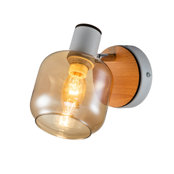 Escada 10177/1A E14*40W White/Chrome/Wood Escada 10177/1A E14*40W White/Chrome/Wood