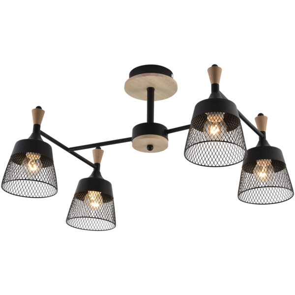 01492-0.3-04 BK+WOOD светильник потолочный 01492-0.3-04 BK+WOOD светильник потолочный