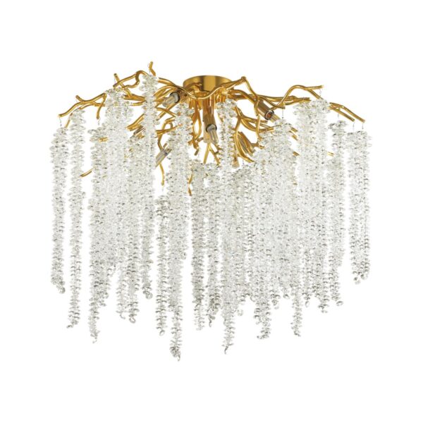 03cedfc4699a1d0f1e0f845f1a5f7d2d 5005/8C HALL ODL23 639 золотой/прозрачный металл/хрусталь Люстра потолочная G9 8*40W BANCHE