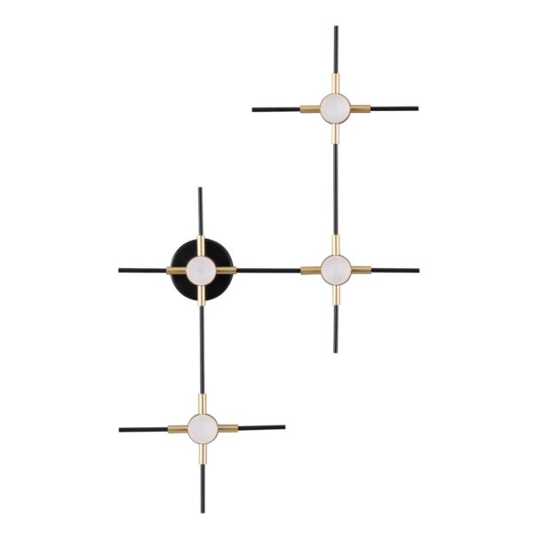 045ef7a07454c20fc9e51ecf3a861153 3906/14WL L-VISION ODL20 323 золот/черн/металл Настенный светильник LED 4000K 14W 220V COSTELLA