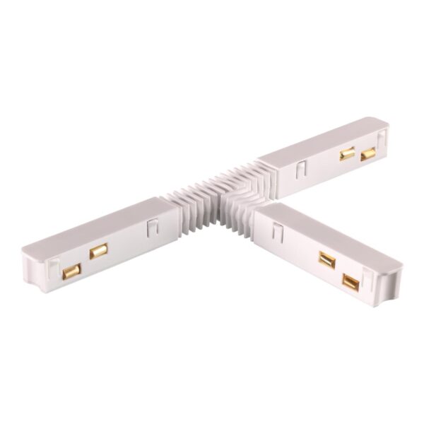 0af2f2857d80ecd343a531f17276c202 135175 SHINO NT23 055 белый Гибкий токопроводящий соединитель для низковольтного шинопровода «T-образный» IP20 48V FLUM