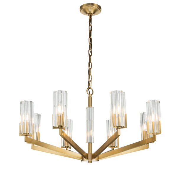 1021.970 Подвесная люстра Belfast Malone 6035-8 BR CL Латунь / Стекло