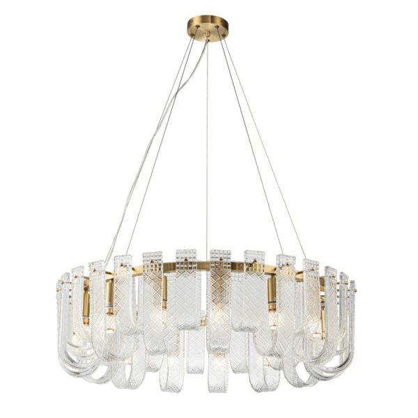 Подвесная люстра Belfast Severn 6601-800 BR CL Латунь / Стекло Подвесная люстра Belfast Severn 6601-800 BR CL Латунь / Стекло