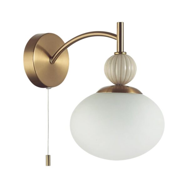 11740884d97a80741c76981616ff7fac 8272/1W NEOCLASSI латунь/бежевый/белый, металл/керамика/стекло Бра Е14 1*40W 220V GLORIYA