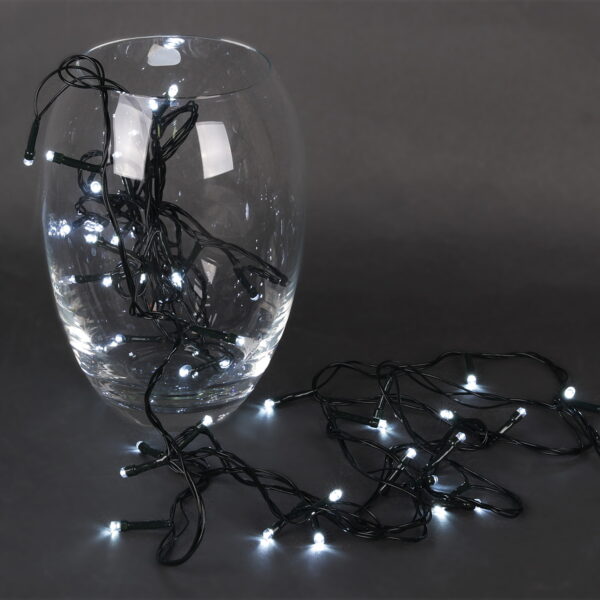 A-971 W гирлянда светодиодная 5м, 50LED, зеленый провод с контроллером A-971 W гирлянда светодиодная 5м, 50LED, зеленый провод с контроллером