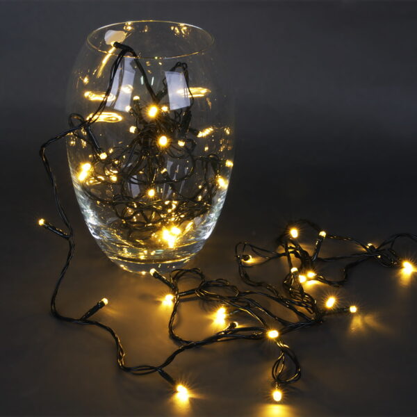 A-971 WW гирлянда светодиодная 5м, 50LED, зеленый провод с контроллером A-971 WW гирлянда светодиодная 5м, 50LED, зеленый провод с контроллером