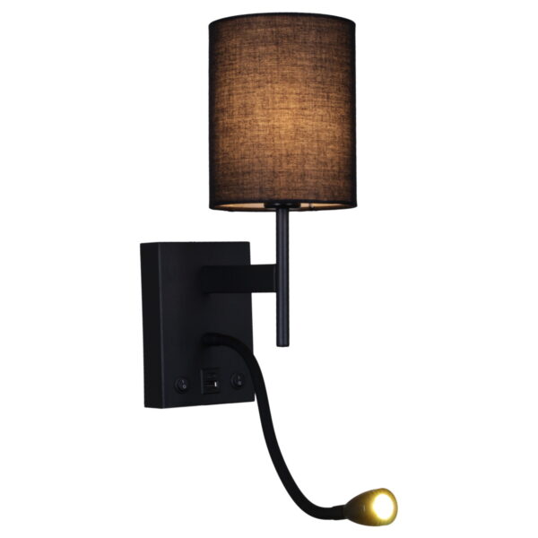 86210-9.2-001KT LED3W+E14 BK светильник настенный 86210-9.2-001KT LED3W+E14 BK светильник настенный