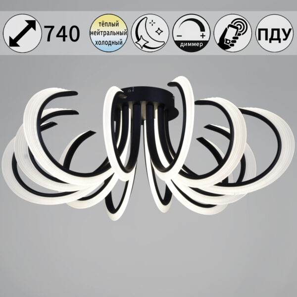 74390-0.3-6+6 black светильник потолочный 74390-0.3-6+6 black светильник потолочный