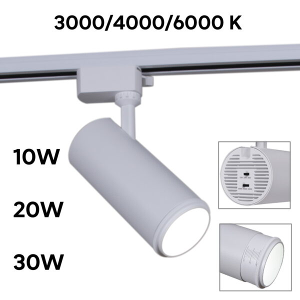 06650-9.3-LED10/20/30W CCT WT светильник трековый 06650-9.3-LED10/20/30W CCT WT светильник трековый