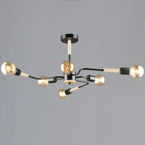 10070-0.3-06 BK+WOOD светильник потолочный 10070-0.3-06 BK+WOOD светильник потолочный