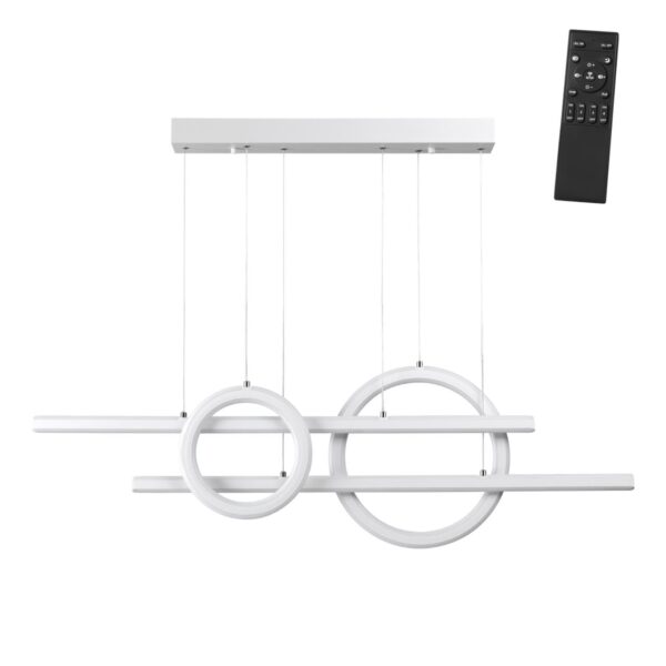 151f8c831ce8b37d393f46d1ba69d4e5 359182 OVER NT23 314 белый Светильник подвесной диммируемый, в комплекте пульт ДУ IP20 LED 4000К 116W 220V ONDO