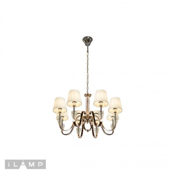 Подвесная люстра iLamp Alesti P2424-8 Nickel Подвесная люстра iLamp Alesti P2424-8 Nickel