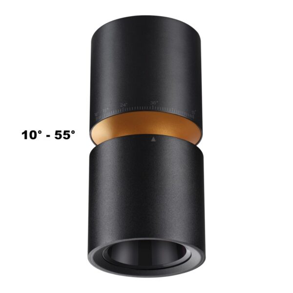 1622b514cbfbe63b602052a1e53ba762 359338 OVER NT24 318 черный Светильник накладной светодиодный IP20 LED 10W/3W 3000K 1090Лм 170-265V ARISTO