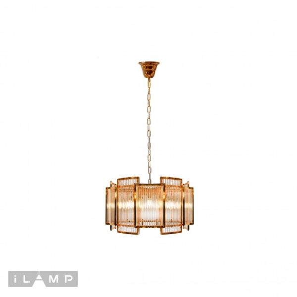 Подвесная люстра iLamp Tribeca MD0276-6A GOLD+CLEAR Подвесная люстра iLamp Tribeca MD0276-6A GOLD+CLEAR