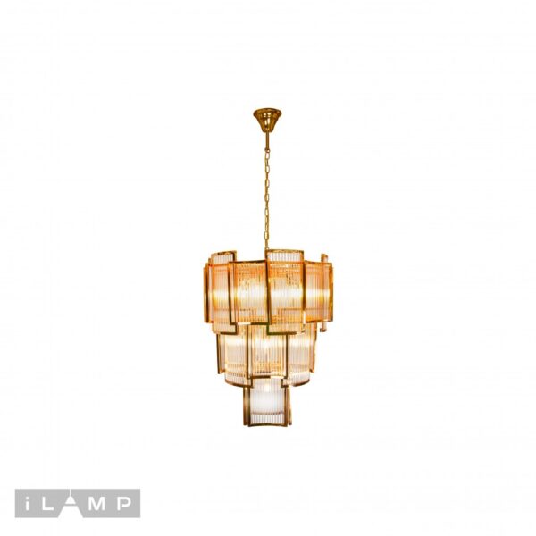 Подвесная люстра iLamp Tribeca MD0276-11C GOLD+CLEAR Подвесная люстра iLamp Tribeca MD0276-11C GOLD+CLEAR