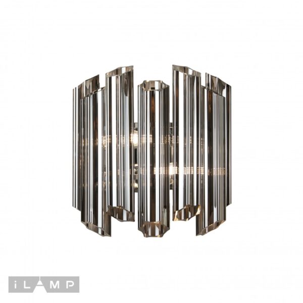 Настенный светильник iLamp Destiny MB0267-2B CHROME+SMOKY GRAY Настенный светильник iLamp Destiny MB0267-2B CHROME+SMOKY GRAY