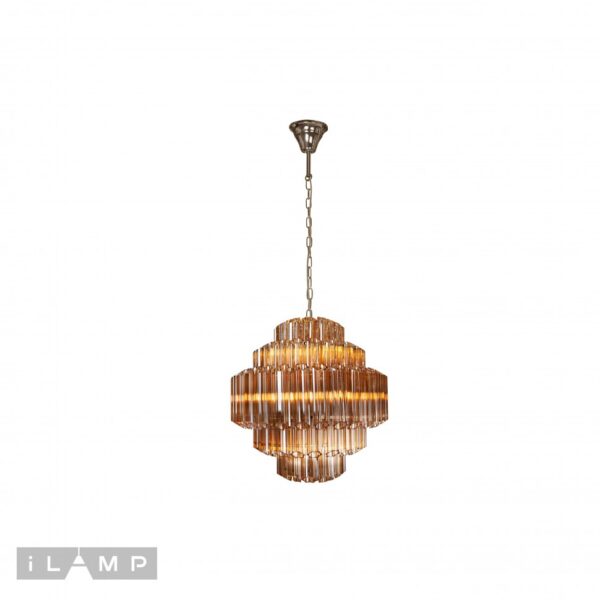 Подвесная люстра iLamp Destiny MD0267-7B CHROME+BROWN Подвесная люстра iLamp Destiny MD0267-7B CHROME+BROWN