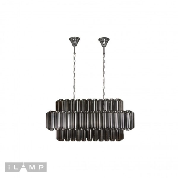 Подвесная люстра iLamp Destiny MD0267-14A CHROME+SMOKY GRAY Подвесная люстра iLamp Destiny MD0267-14A CHROME+SMOKY GRAY