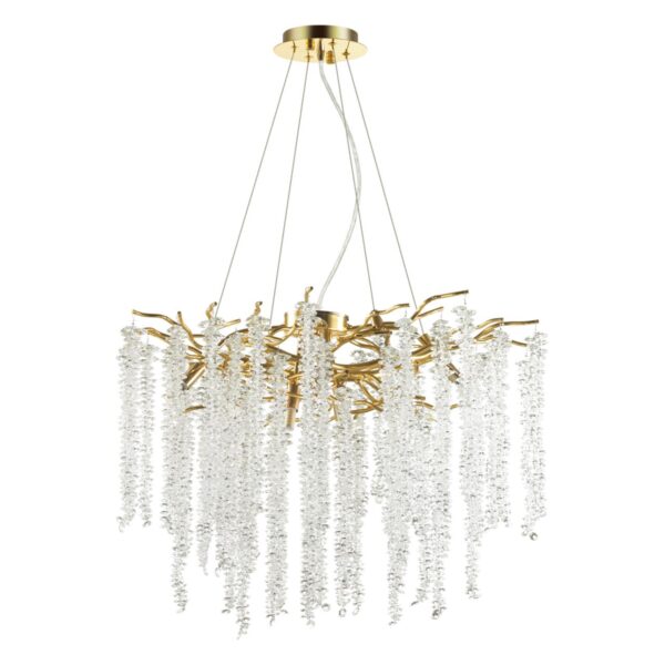 1b2b982af11c29e8cc8119c323ee01fb 5005/8 HALL ODL23 639 золотой/прозрачный металл/хрусталь Люстра G9 8*40W BANCHE