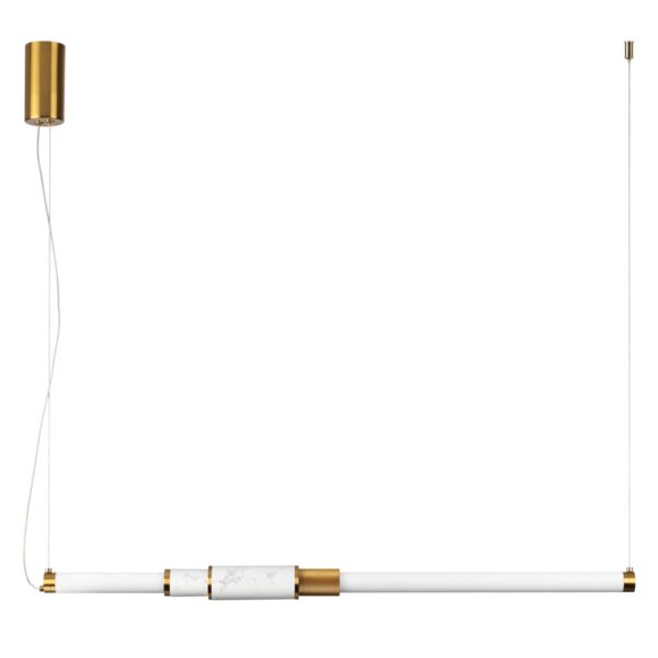 1fdab2d42840bef55f8f075ad4a4aff6 4359/14L MIDCENT ODL24 127 белый мрамор/антич. бронза/металл/акрил Подвесной светильник (ВЕРТ. И ГОРИЗОНТ) IP20 LED 14W 3000K 220V MARMI