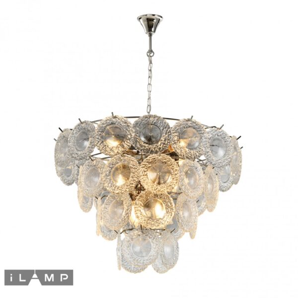 Подвесной светильник iLamp ROCKFELLER P2549-12 NICKEL Подвесной светильник iLamp ROCKFELLER P2549-12 NICKEL