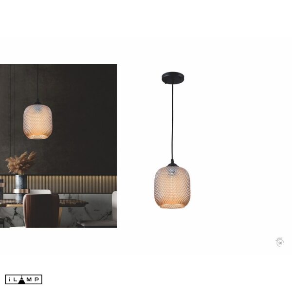 Подвесной светильник iLamp RICH 8105P BLACK&AMBER Подвесной светильник iLamp RICH 8105P BLACK&AMBER
