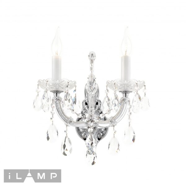 Светильник настенный iLamp Diamond W6071-2 CR+CL Светильник настенный iLamp Diamond W6071-2 CR+CL