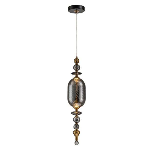 278.970 Светильник подвесной Belfast Herbison A1933 / D / A3 GR GL Золотой / Стекло / Серый