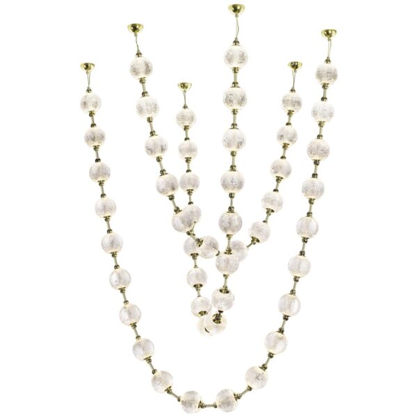 2878a7b93229fb80ceeef0c631667c83 5008/192L L-VISION (В 3-Х КОРОБКАХ) ODL23 593 золотой/прозрачный/металл/акрил Люстра подвесная бусы LED 192W 4000K 9600Лм CRYSTAL