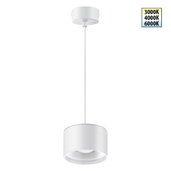 2ca695aa1d54cf13ef922ee2a720a0f1 358967 OVER NT22 352 белый Светильник накладной с переключ. цв. температуры, провод 2м IP20 LED 3000К4000К6000К 12W вниз + 3ВW вверх 110-265V GIRO