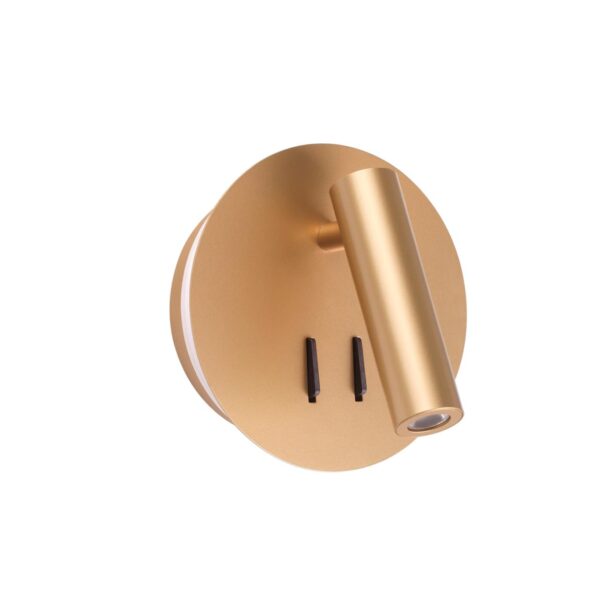 34cc01a58cb77975e7ca1ede50d49d39 3913/9WL HIGHTECH ODL20 409 золот/металл Настен.св-к с лампой д/чтения с выкл LED 9W 3000K 220V BEAM