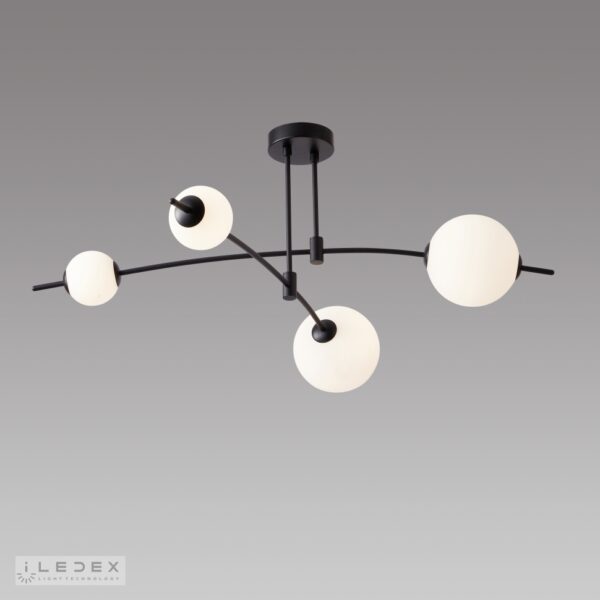 Светильник потолочный iLedex Epical 6827-4 BK+WH Светильник потолочный iLedex Epical 6827-4 BK+WH